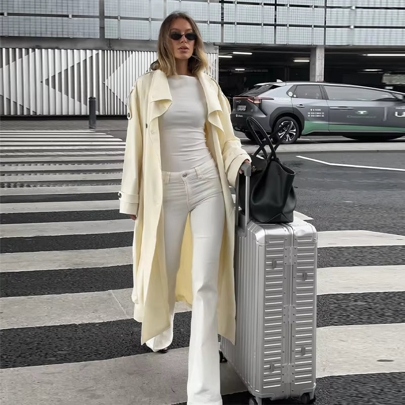 Lucy lang belte-trenchcoat
