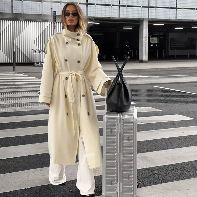 Lucy lang belte-trenchcoat