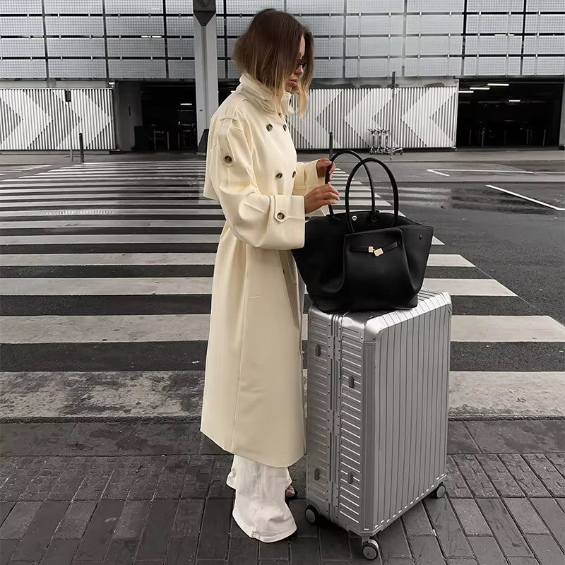 Lucy lang belte-trenchcoat