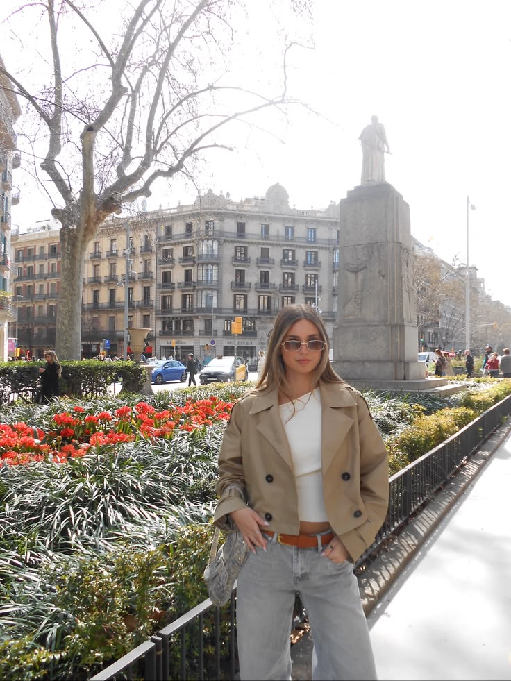Carla cropped dobbeltspent trenchcoat