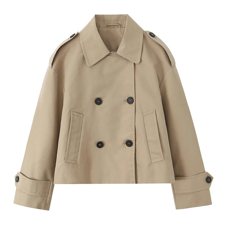 Carla cropped dobbeltspent trenchcoat