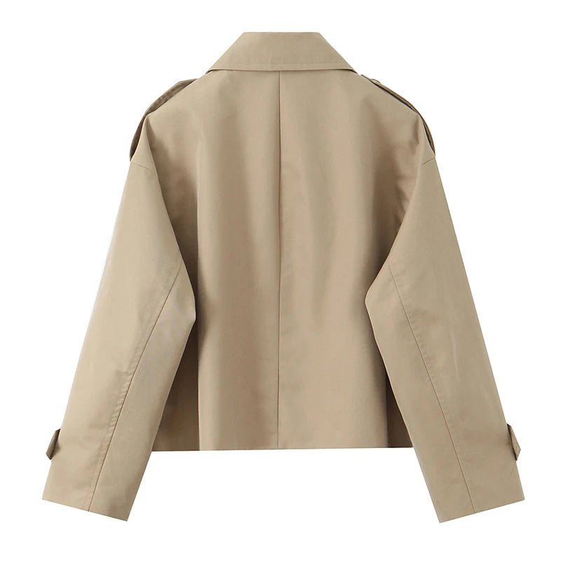 Carla cropped dobbeltspent trenchcoat