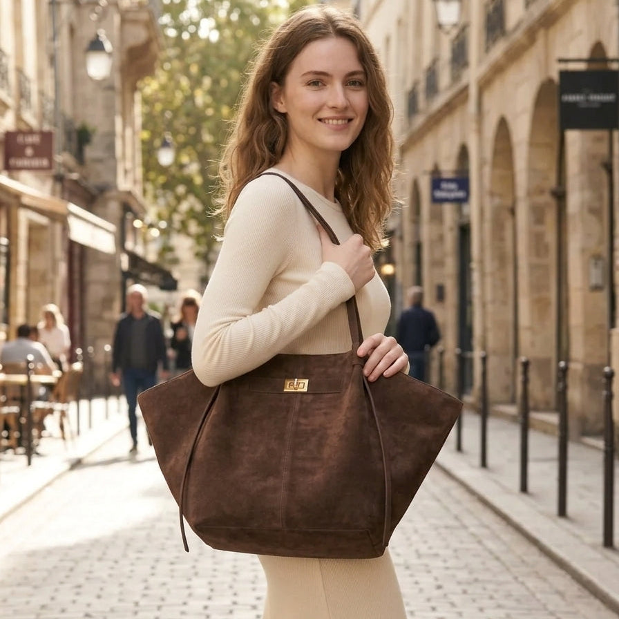 Nora Bat-Wing semsket toteveske