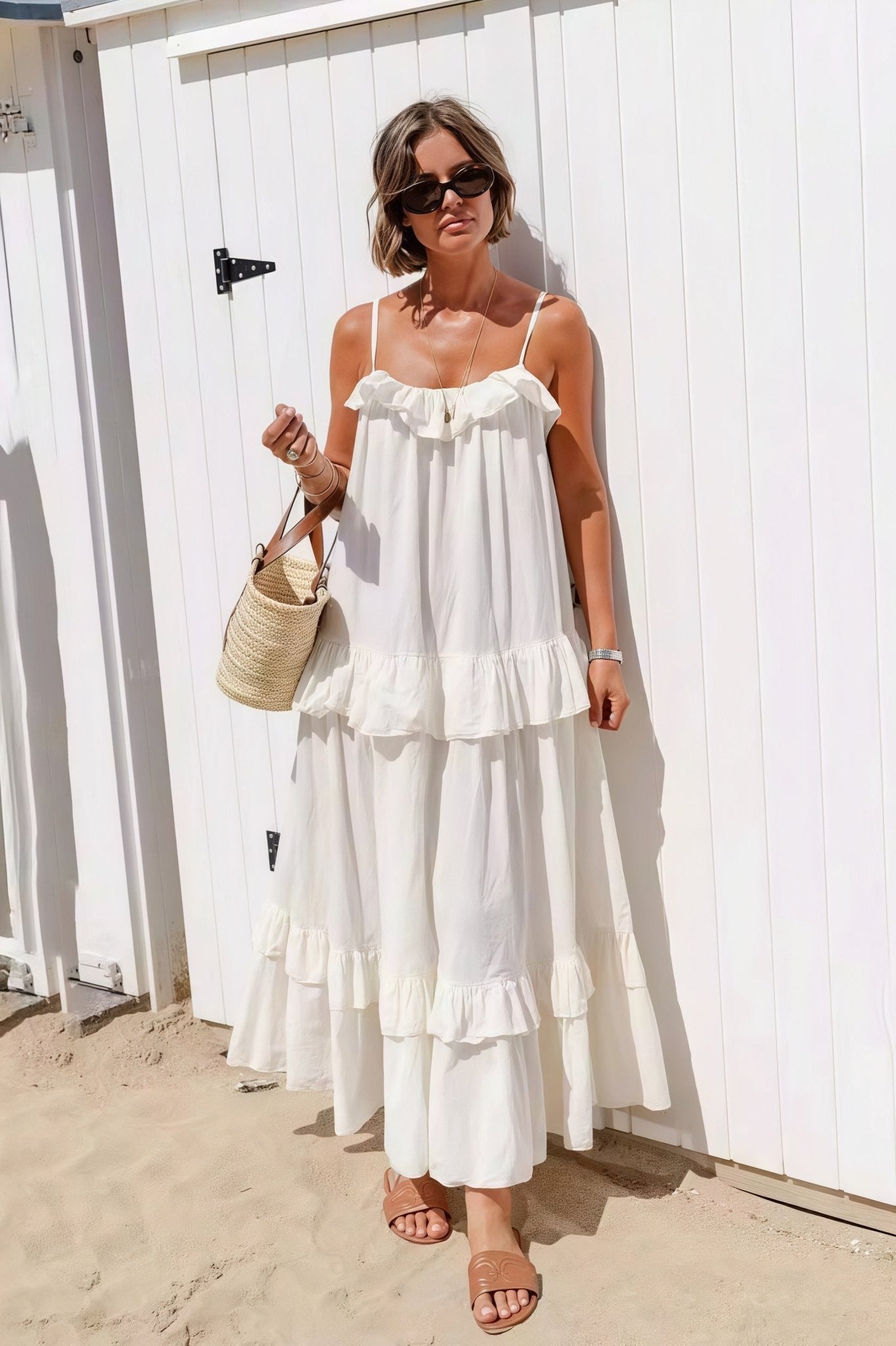 Sophia Ruffle Hem Maxi Dress