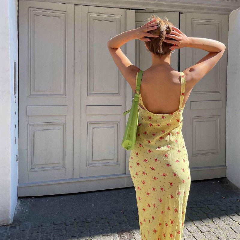 Hermione flared volang blomsterkjole