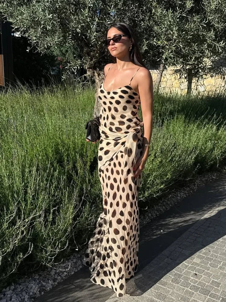 Natasha mønstret slip-kjole