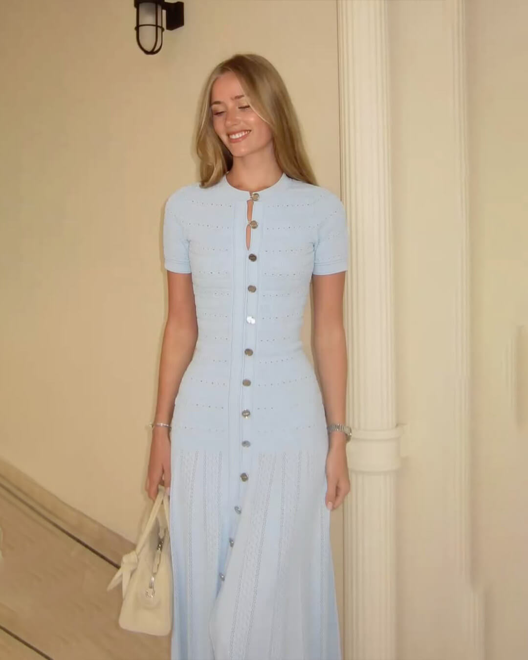 Milena Ribbed Knit Midi Dress