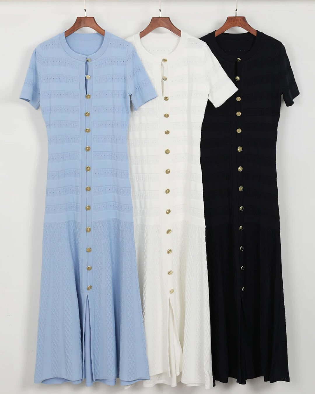 Milena Ribbed Knit Midi Dress