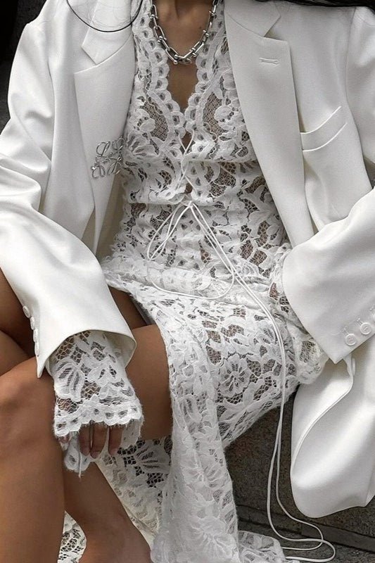 Naomi Blonde Dyp V Maxi Kjole