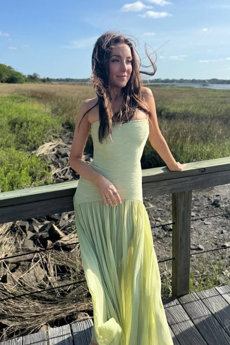 Barbra stroppeløs maxikjole