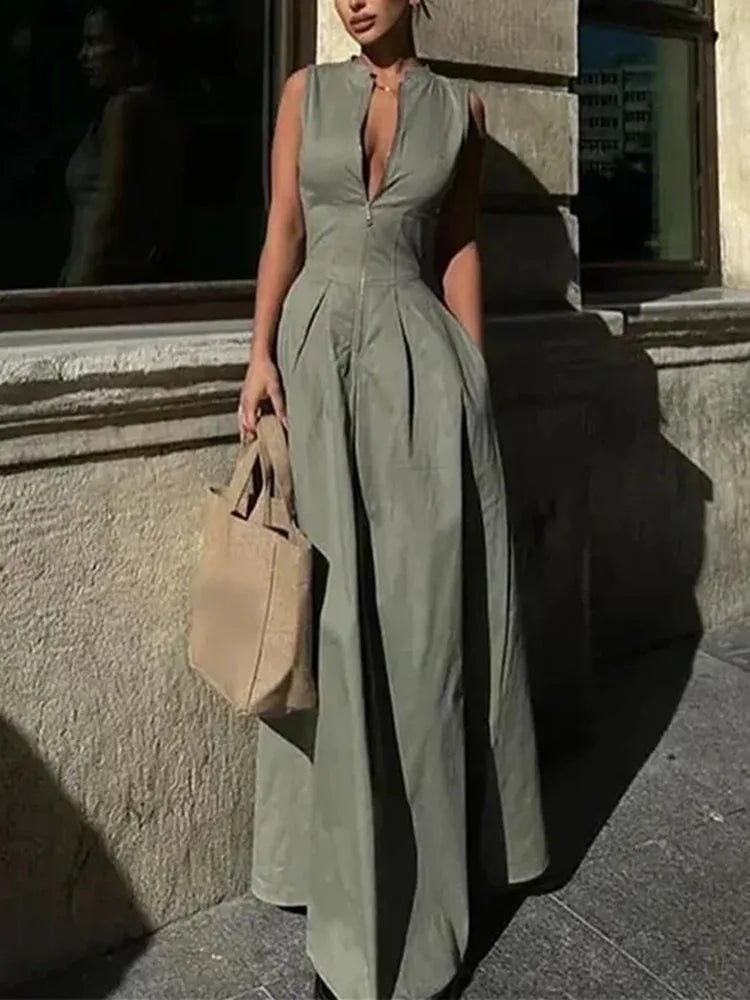 Celia ermeløs midikjole