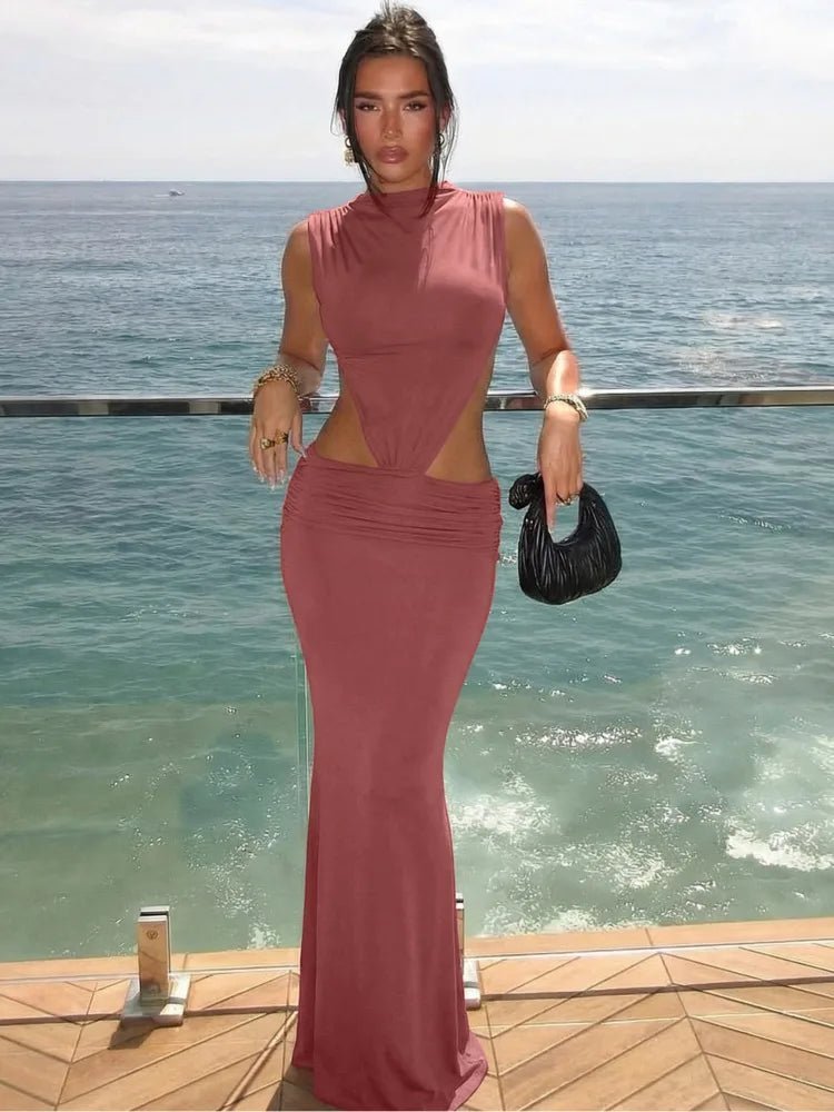 Raven cutout ryggløs maxi-kjole