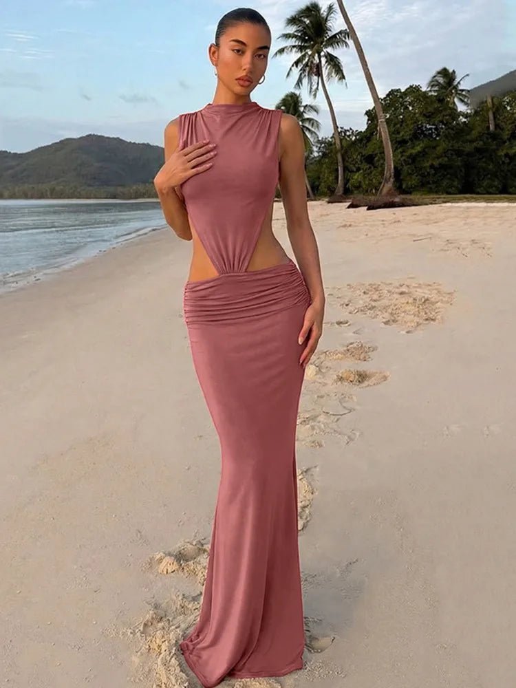 Raven cutout ryggløs maxi-kjole