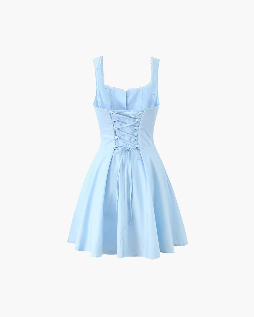 Evelyn Lace-Up Back Mini Dress