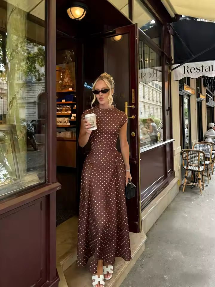 Sienna Flare Maxi Dress with Cap Sleeves