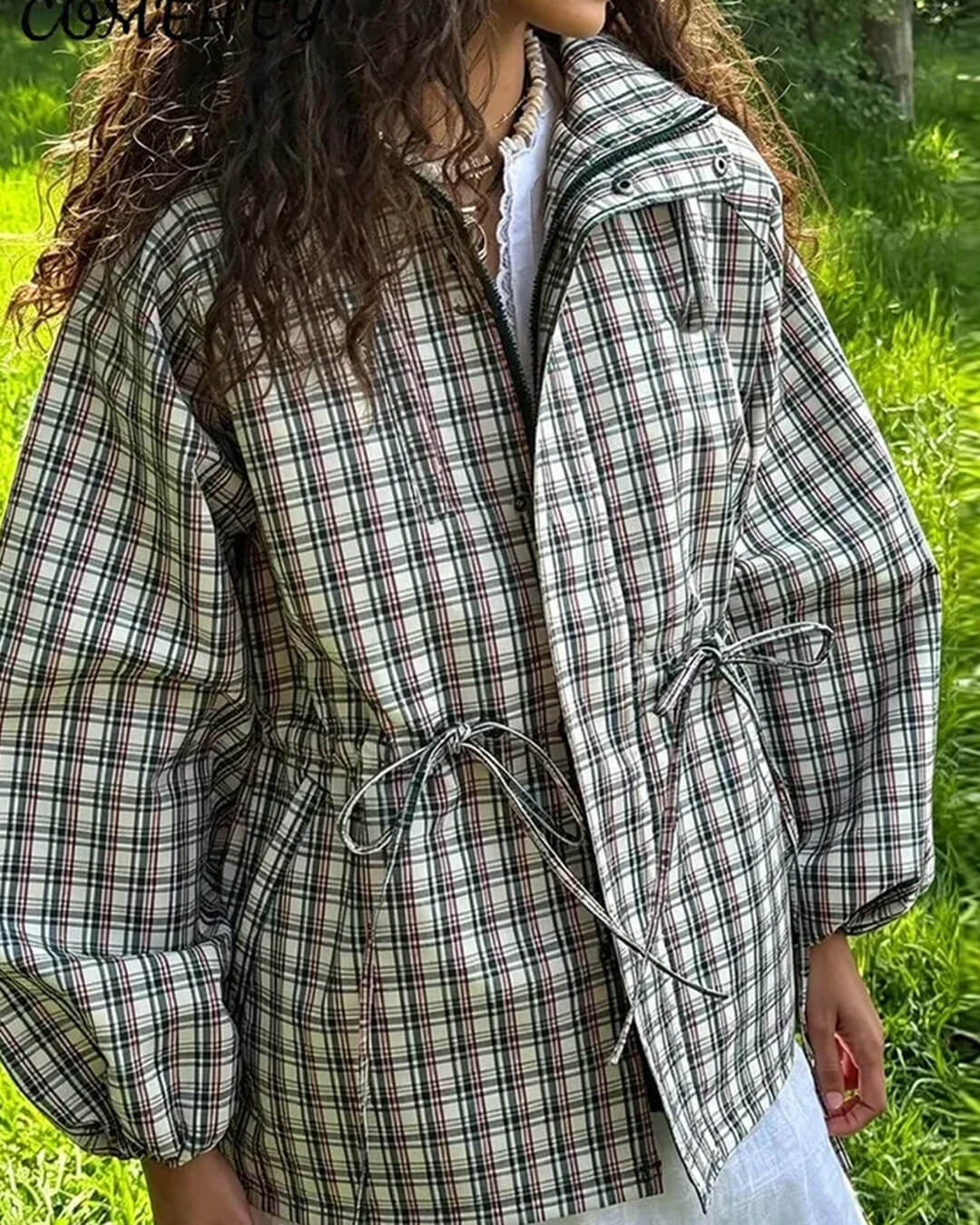 Gina retro rutete hettejakke