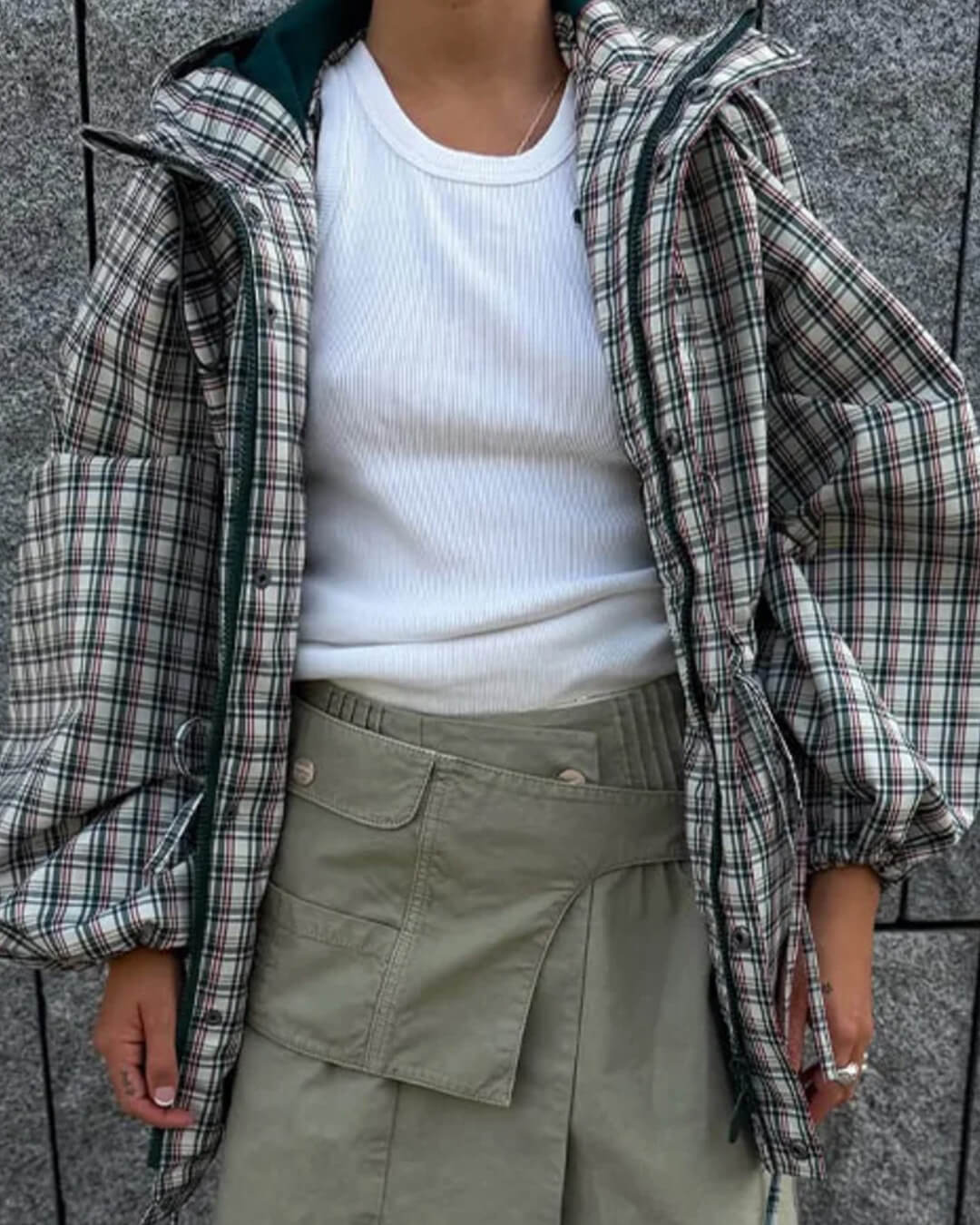 Gina retro rutete hettejakke