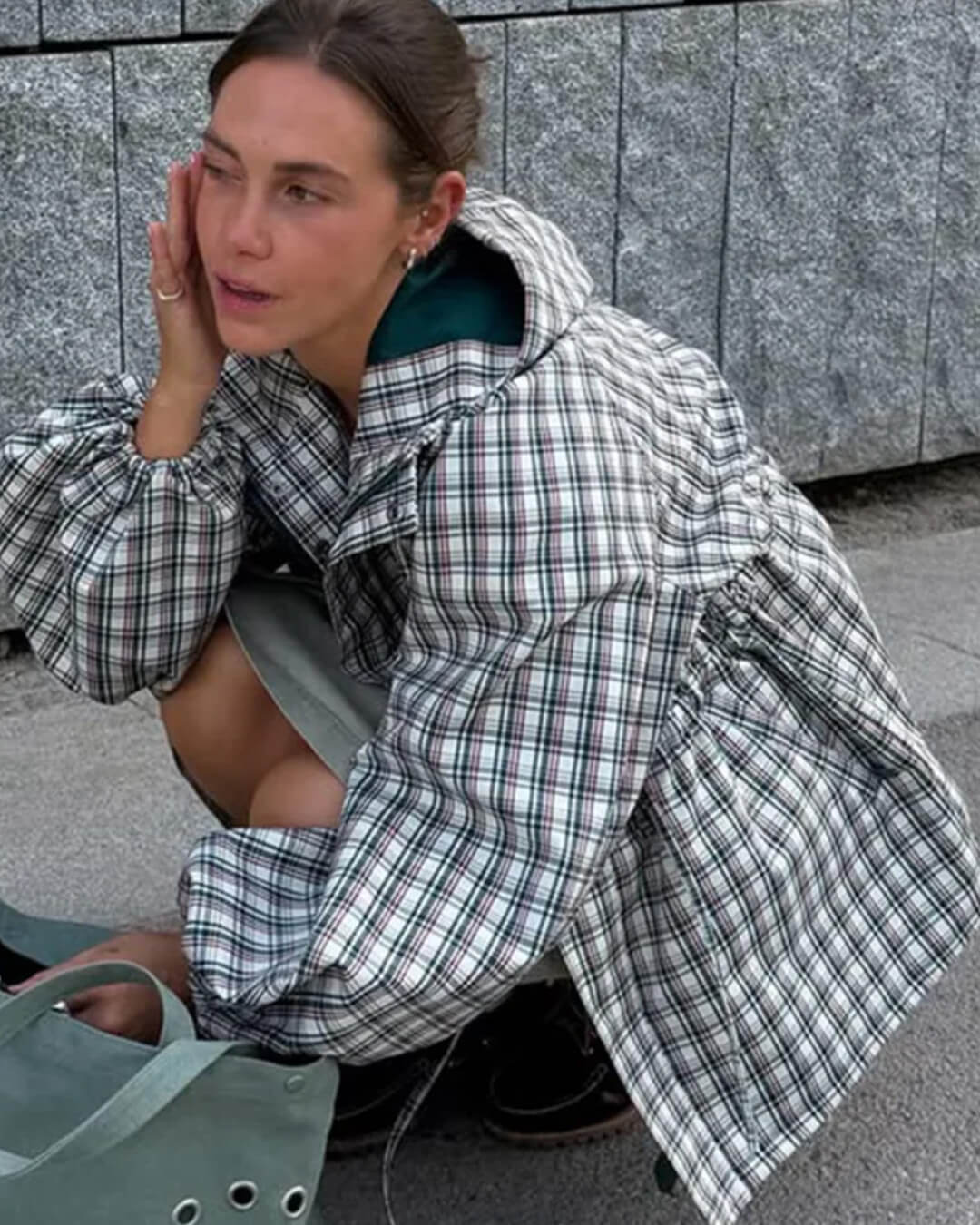Gina retro rutete hettejakke