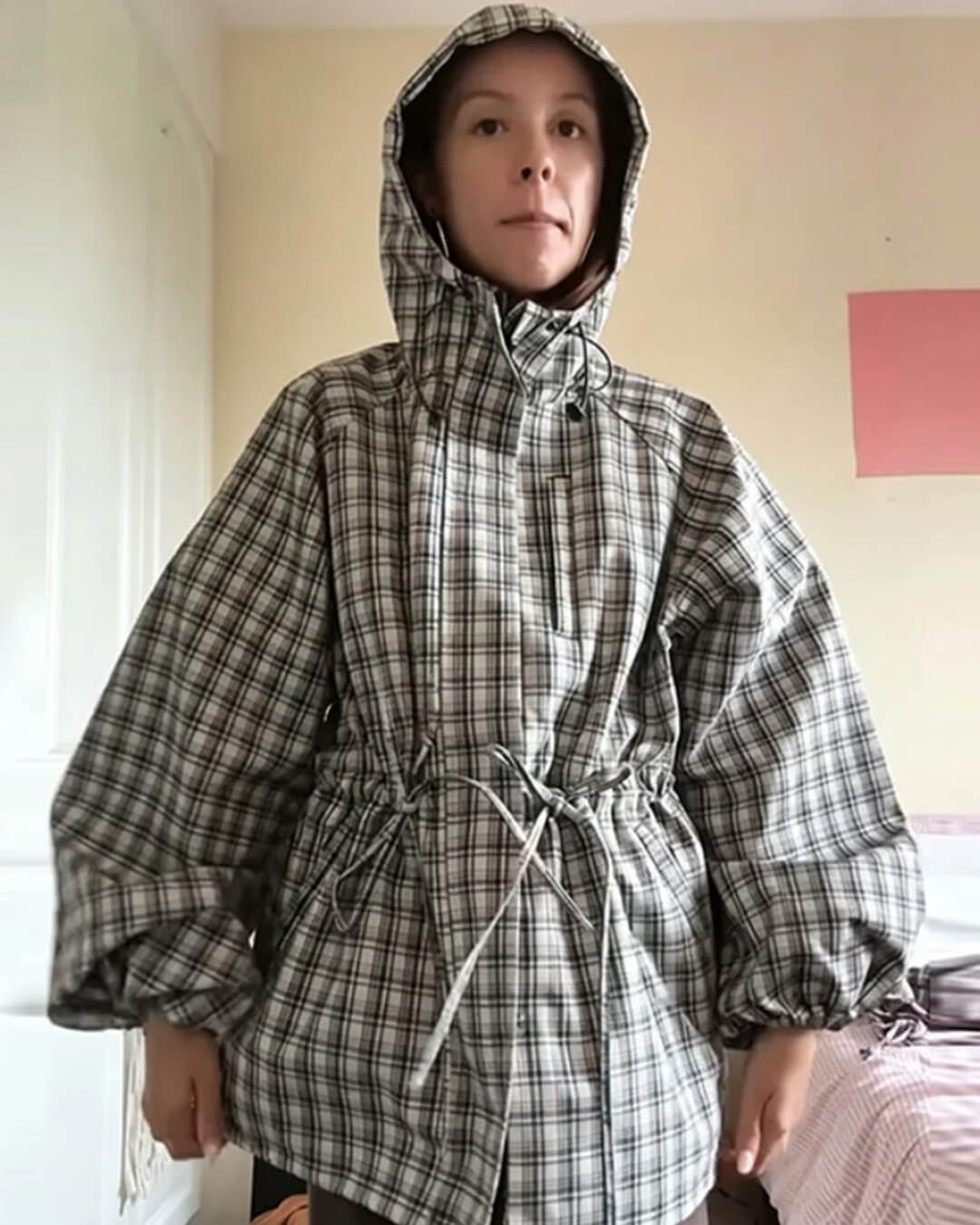 Gina retro rutete hettejakke