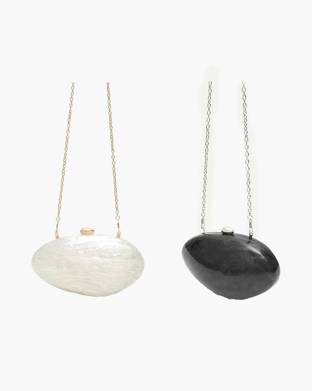 Sophia skjellformet akrylclutch