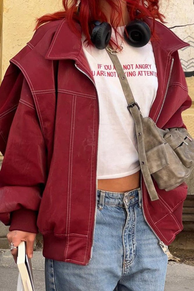Lena Falsk skinnjakke