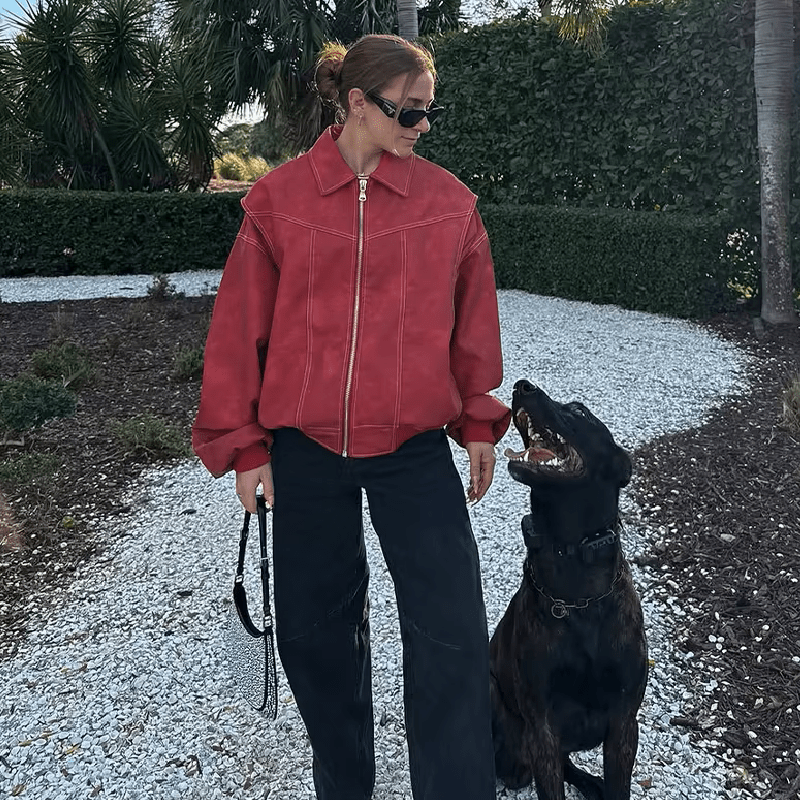 Lena Falsk skinnjakke