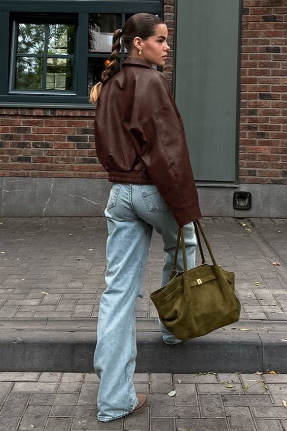 Jenny vintage falsk skinnjakke
