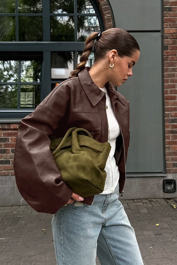 Jenny vintage falsk skinnjakke