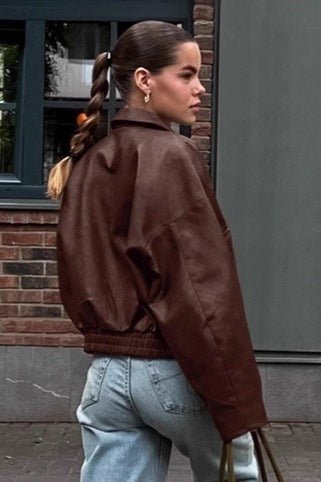 Jenny vintage falsk skinnjakke