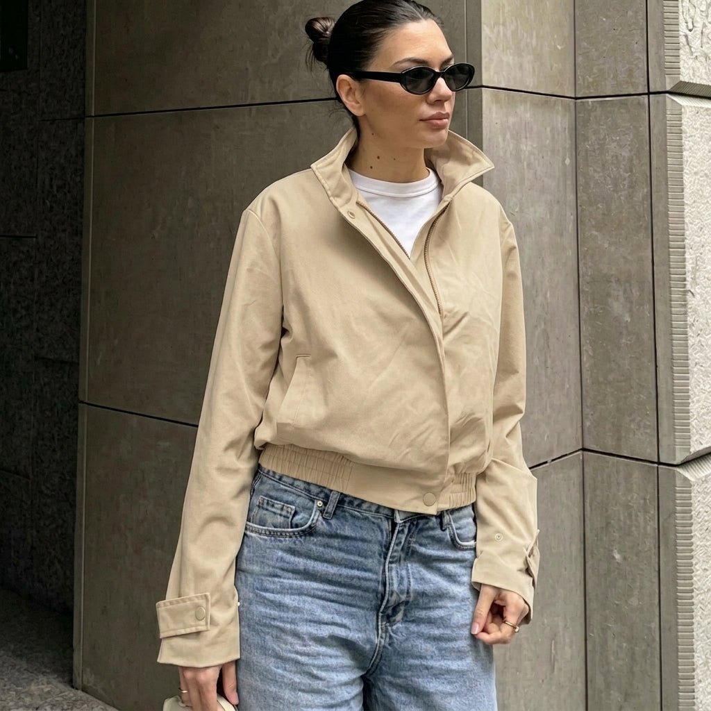 Helena Cropped Bomberjakke
