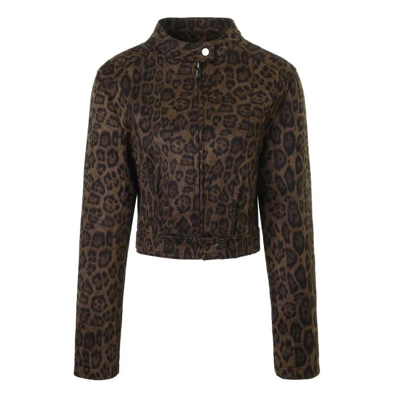 Sarah Korall Leopard Kort Jakke