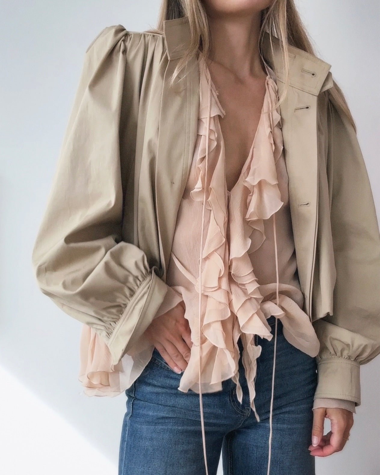 Margot Cropped Pleated Jacket