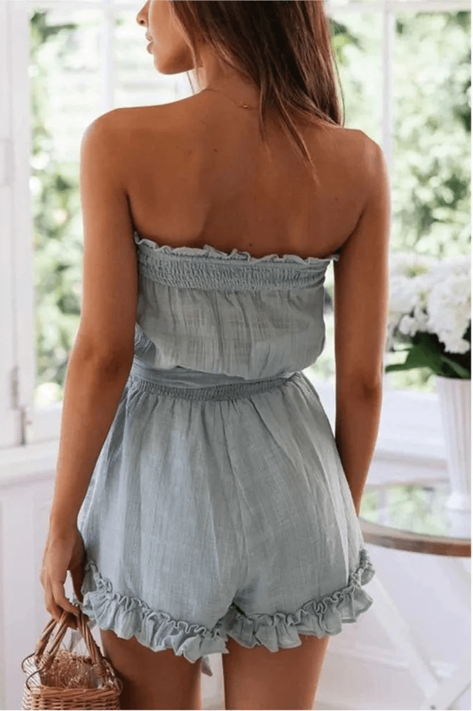 Sophie belte tube-jumpsuit