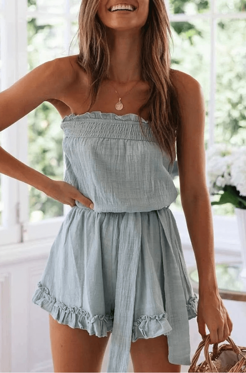 Sophie belte tube-jumpsuit