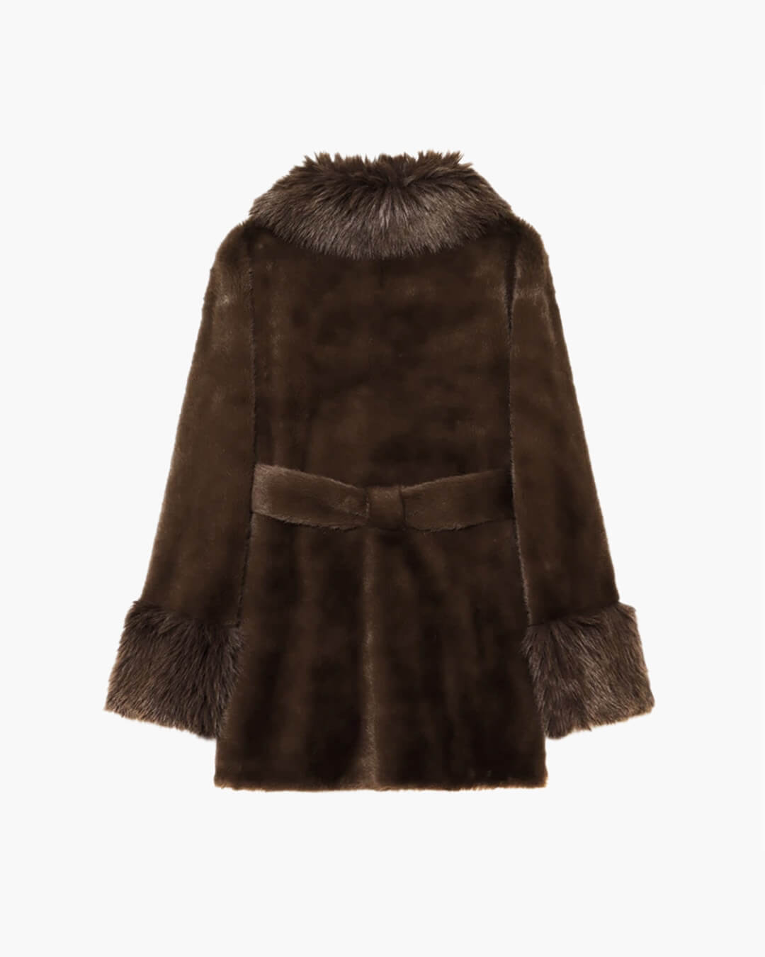 Eva Belted Faux Fur Coat