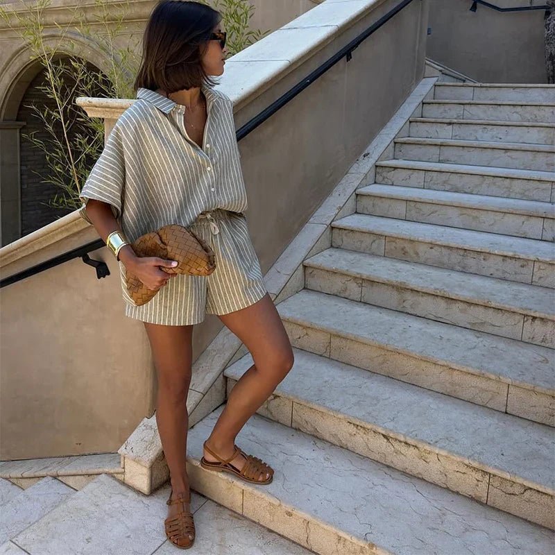 Mara Stripete Shorts-sett