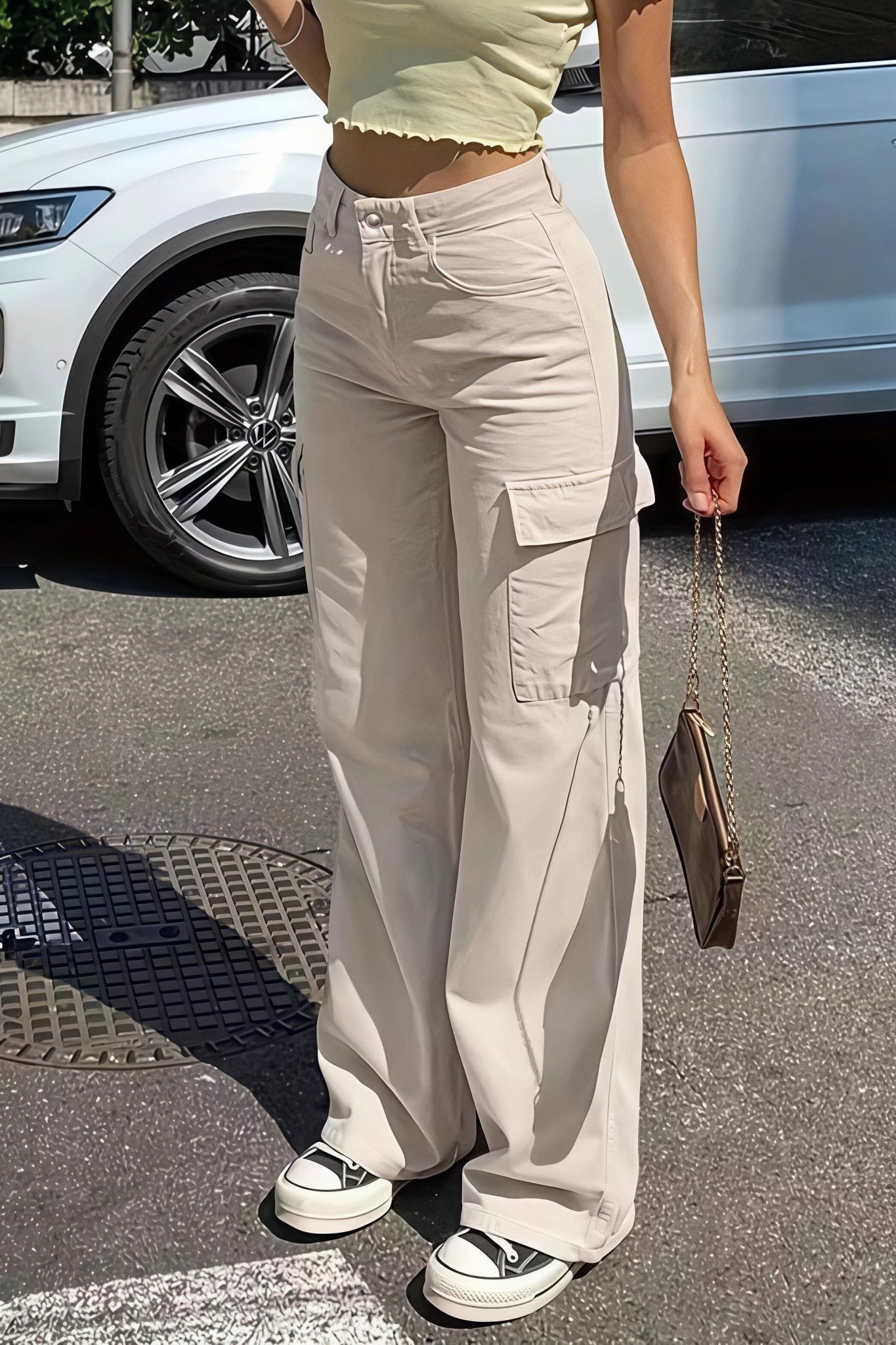 Sara Lomme Cargo Rett Bukse