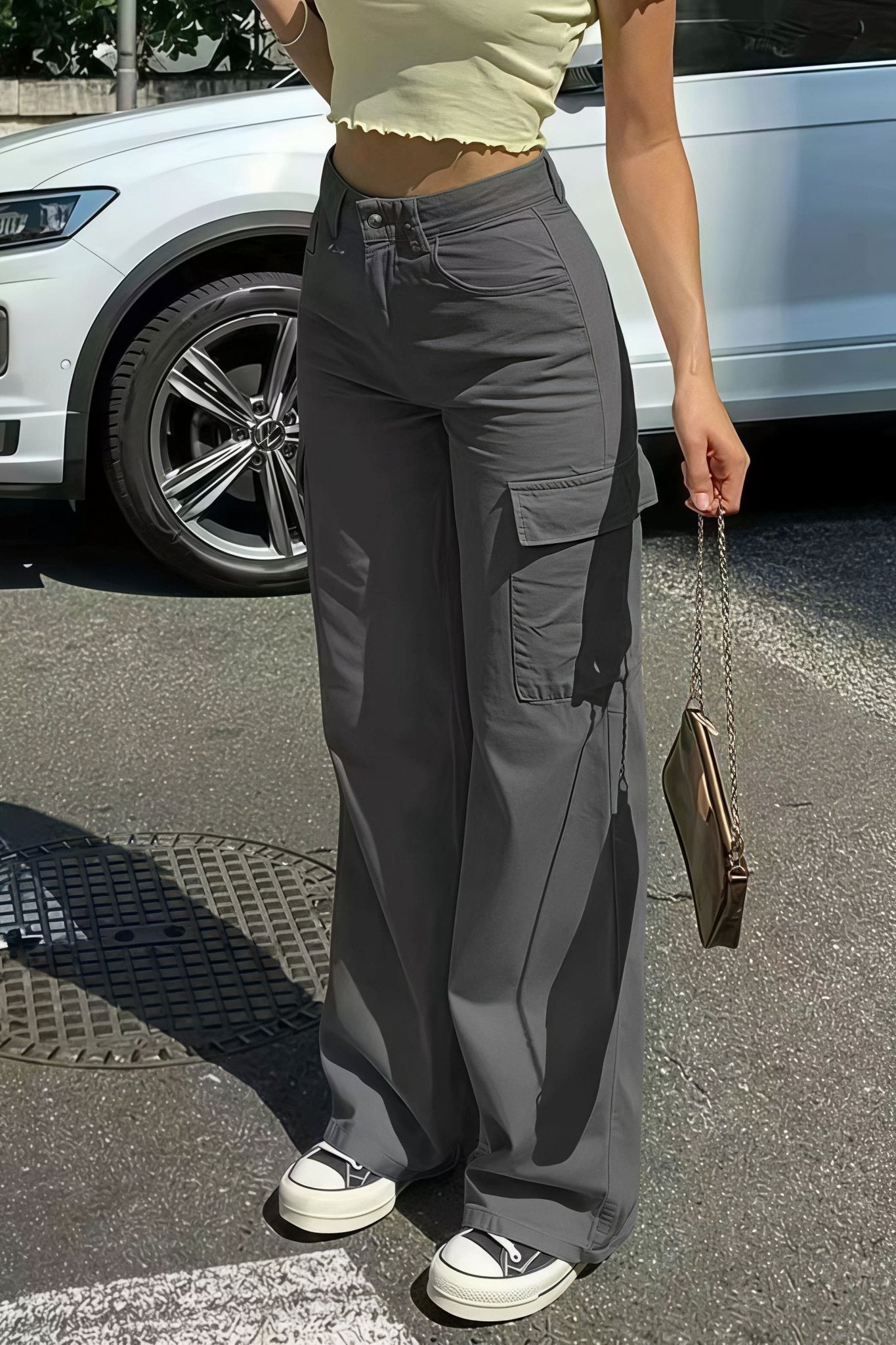 Sara Lomme Cargo Rett Bukse