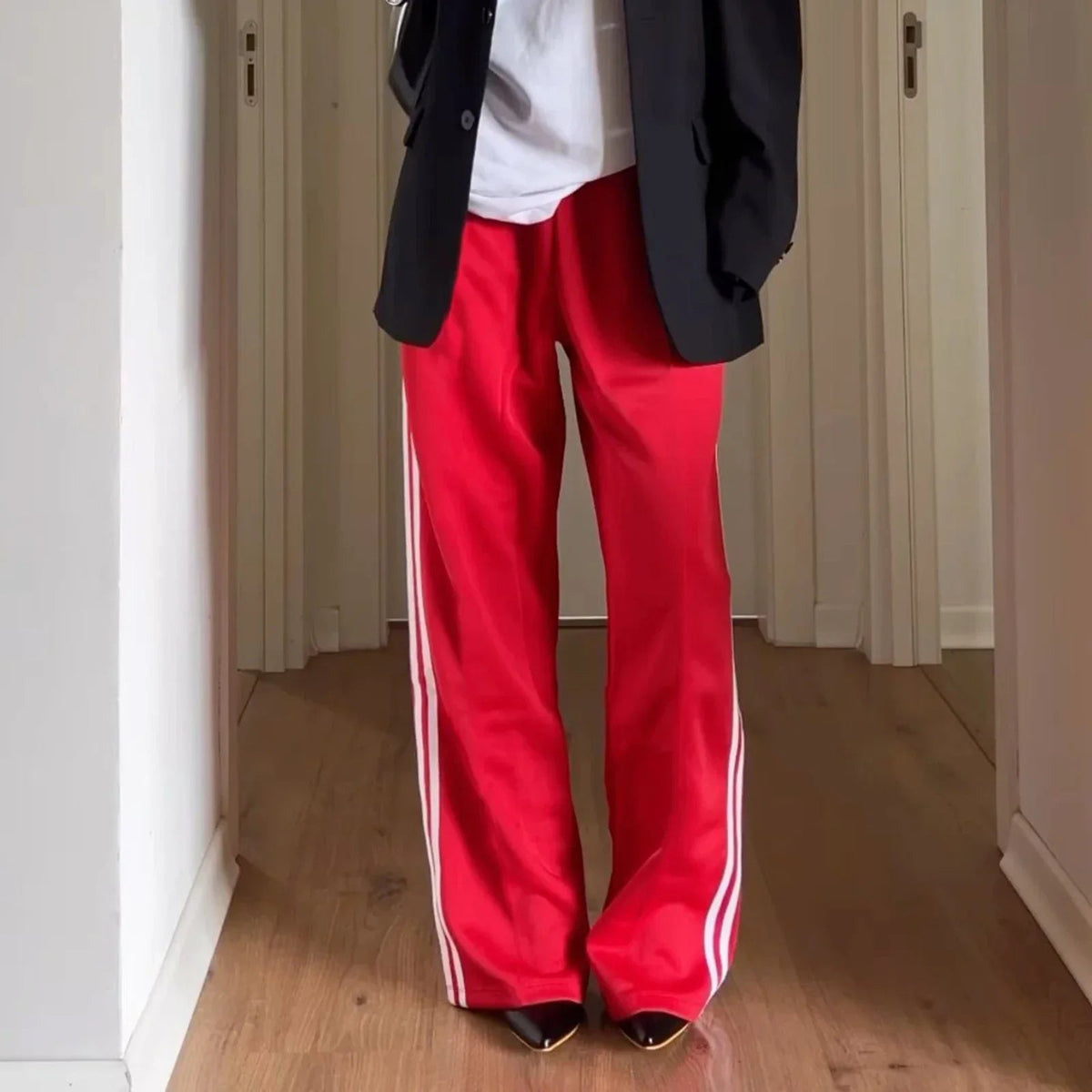 Gina Striped Drawstring Sweatpants