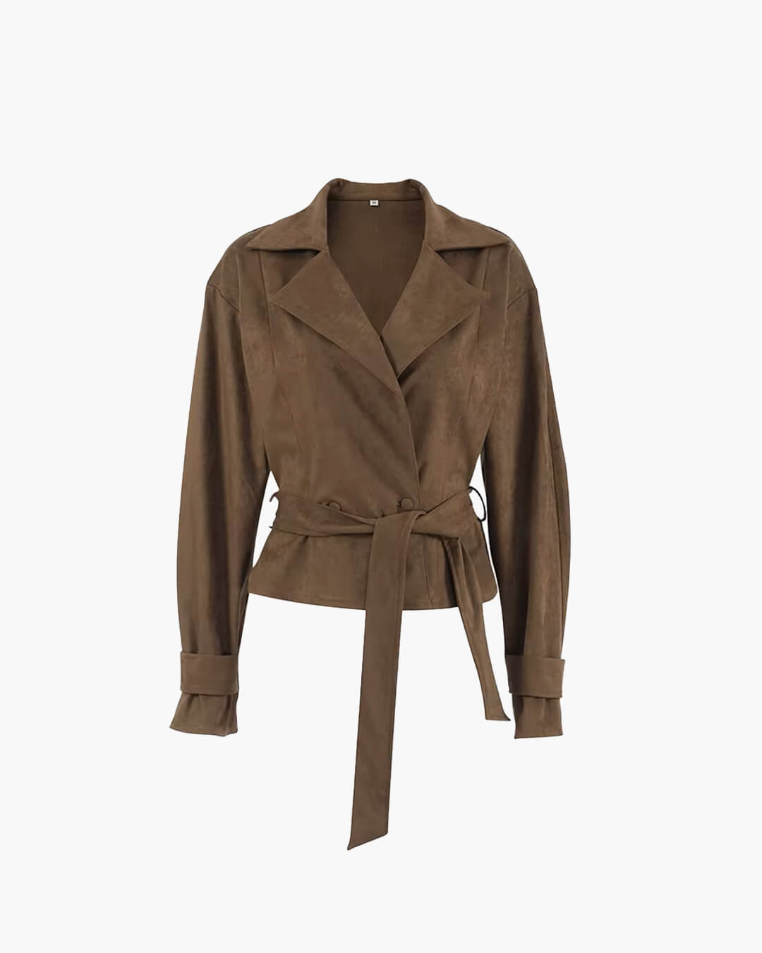 Lisa Faux Suede Belted Wrap Jacket