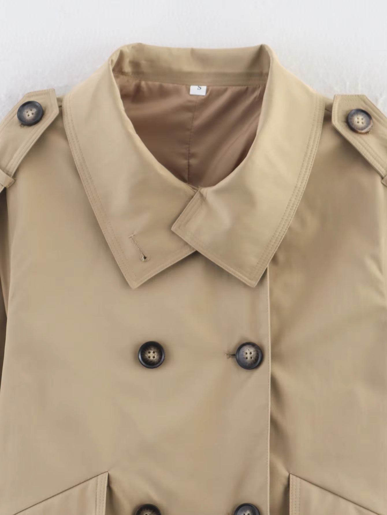 Audrey Beige dobbeltspent trenchcoat