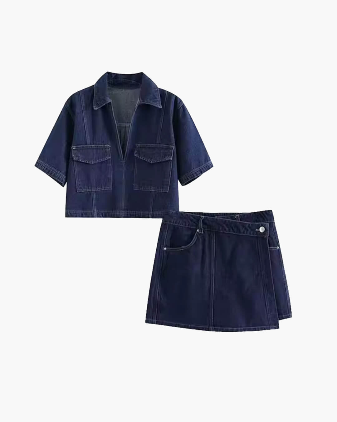 Sophie cropped topp og skort sett