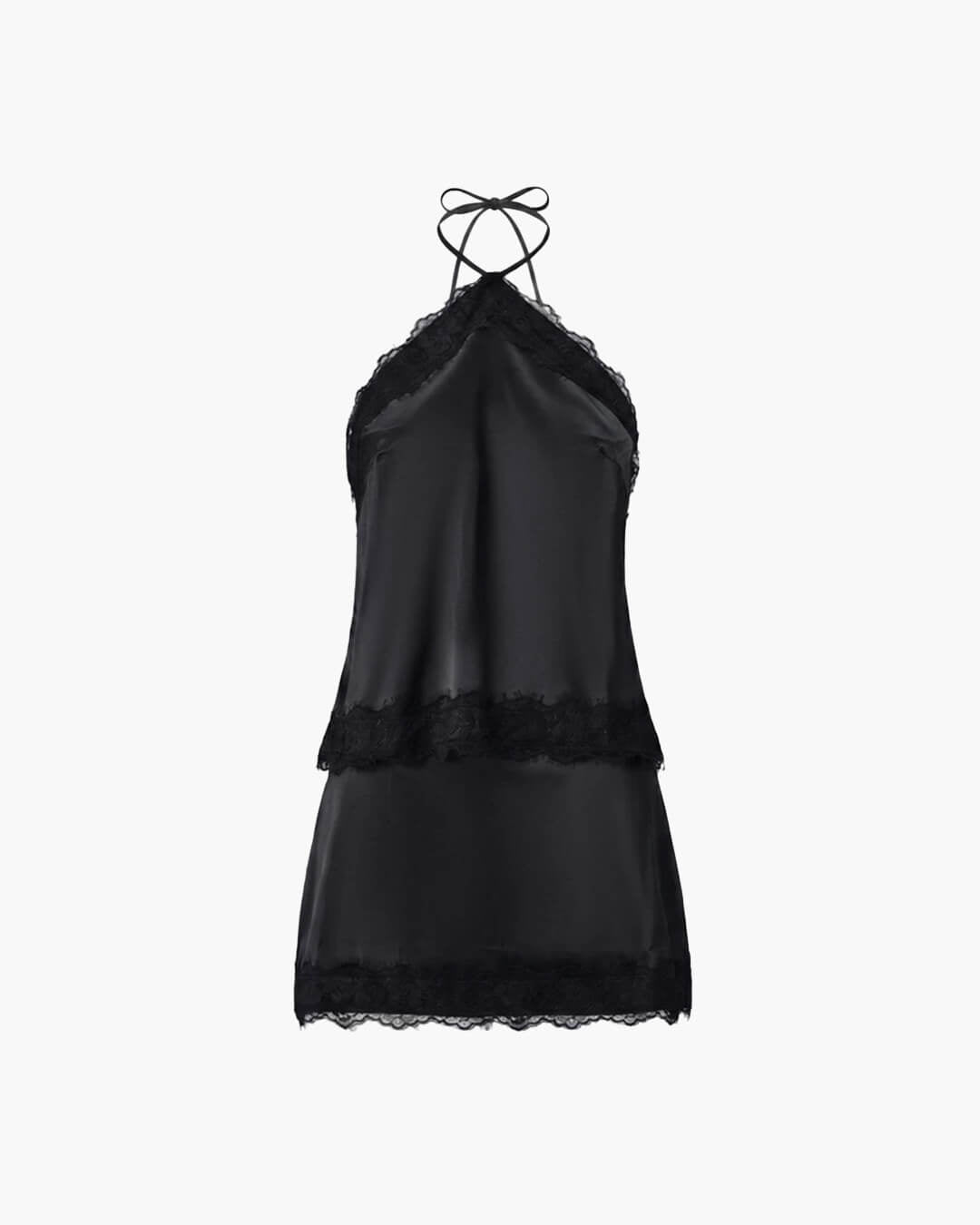 Miranda sateng halter to-delt sett