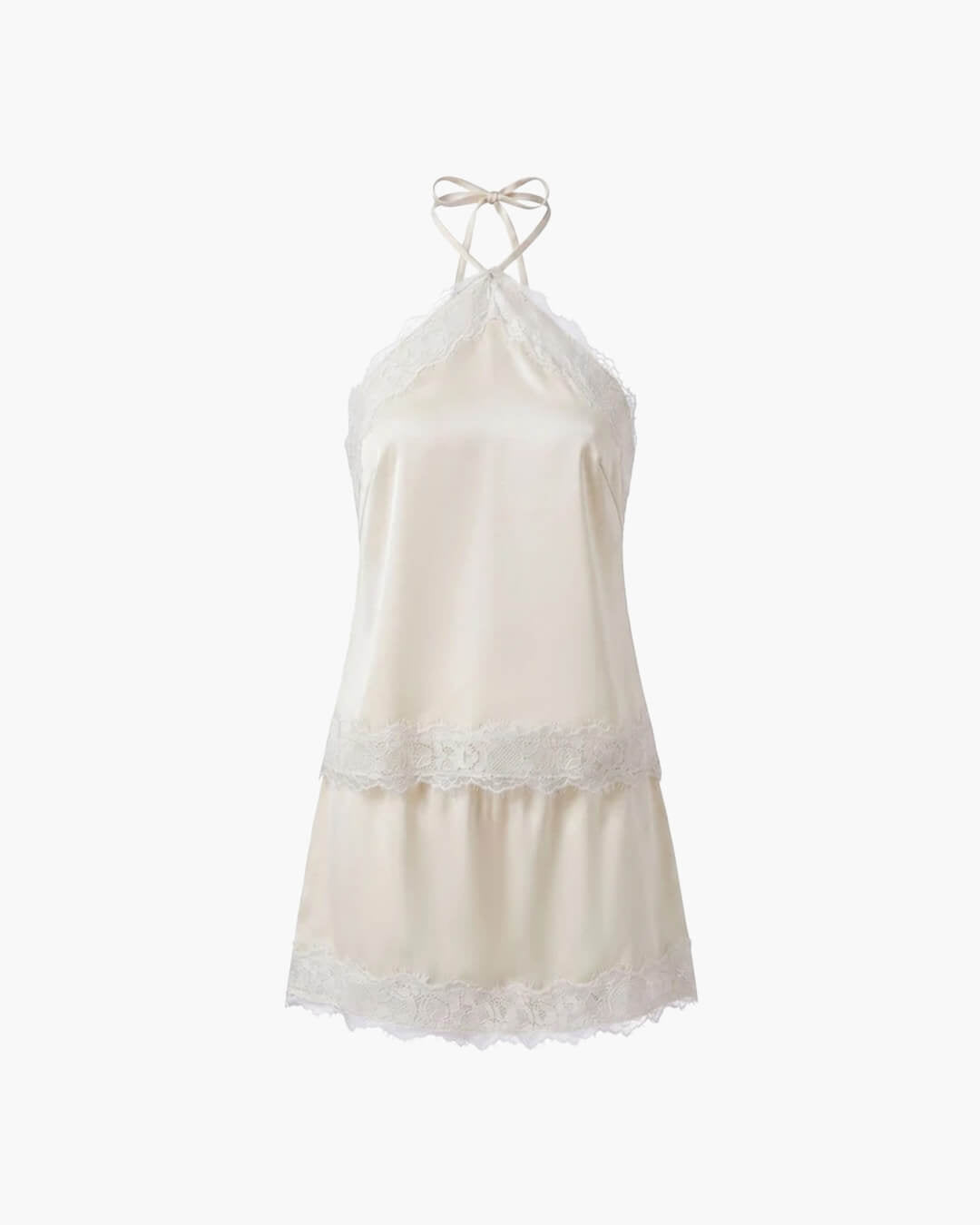 Miranda sateng halter to-delt sett