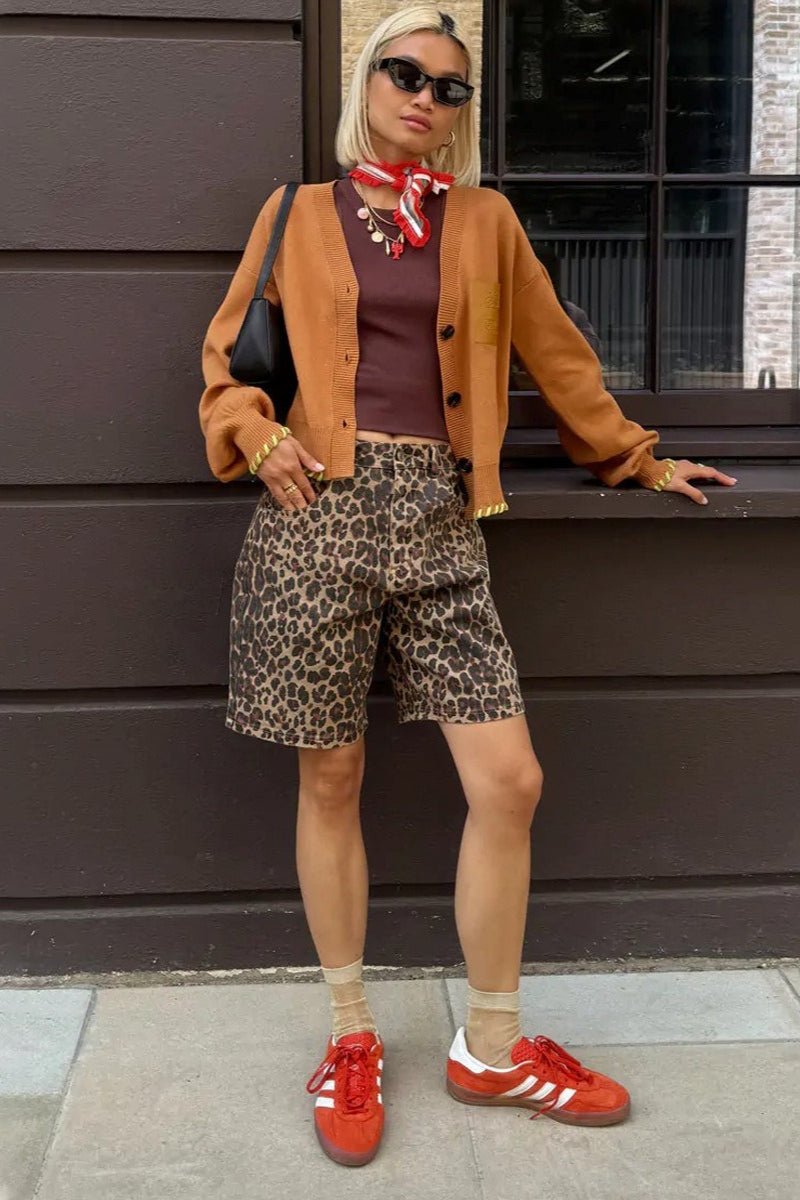 Carla leopardmønstrede shorts
