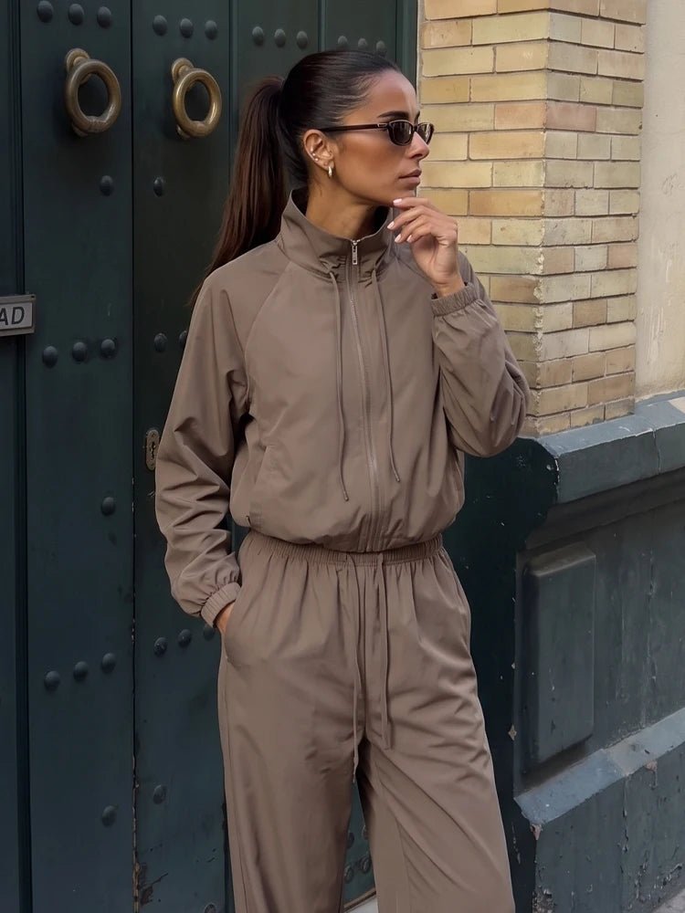 Angela skreddersydd blazer og bukse med vide ben sett