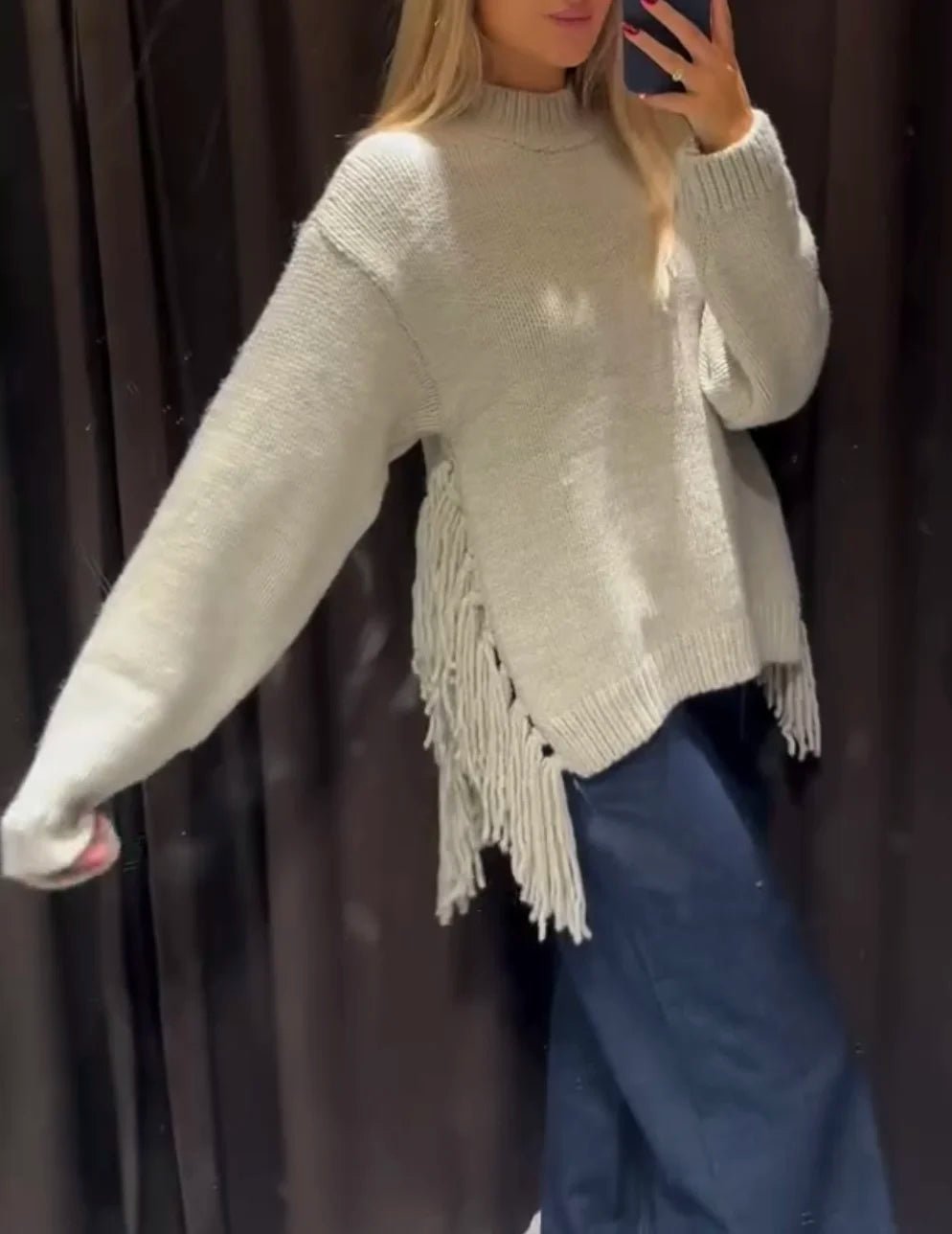Eva Frynsete Strikkegenser