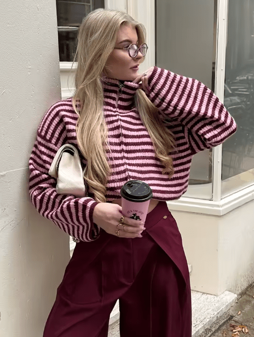 Bianca Knit Zip Sweater