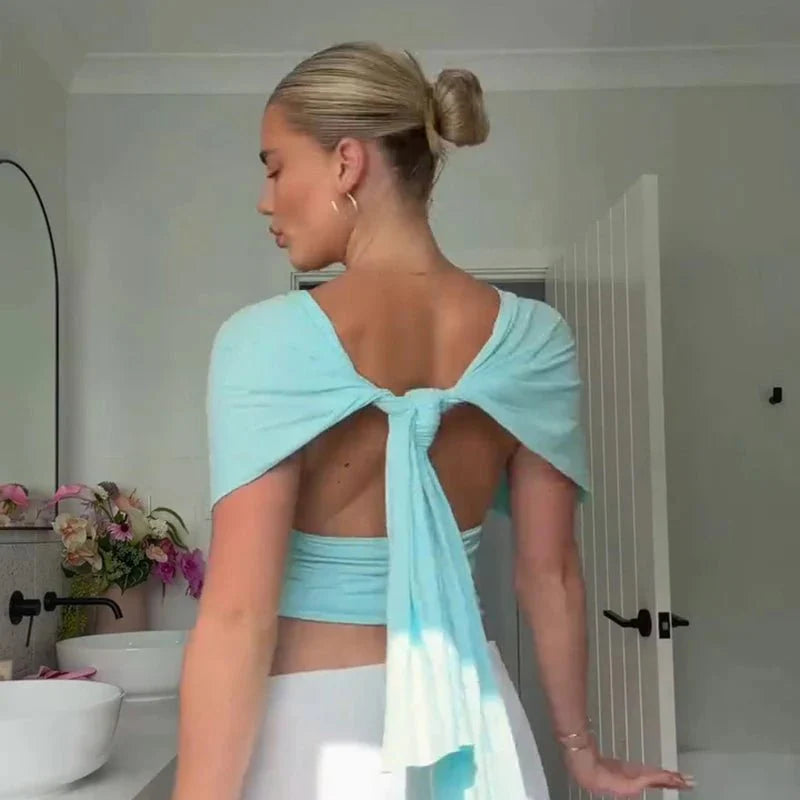 Luana snøre-crop-top