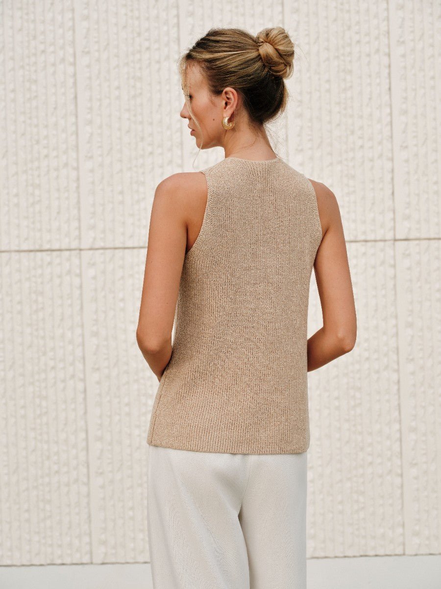 Laura Halter Cross-Over Tank Top